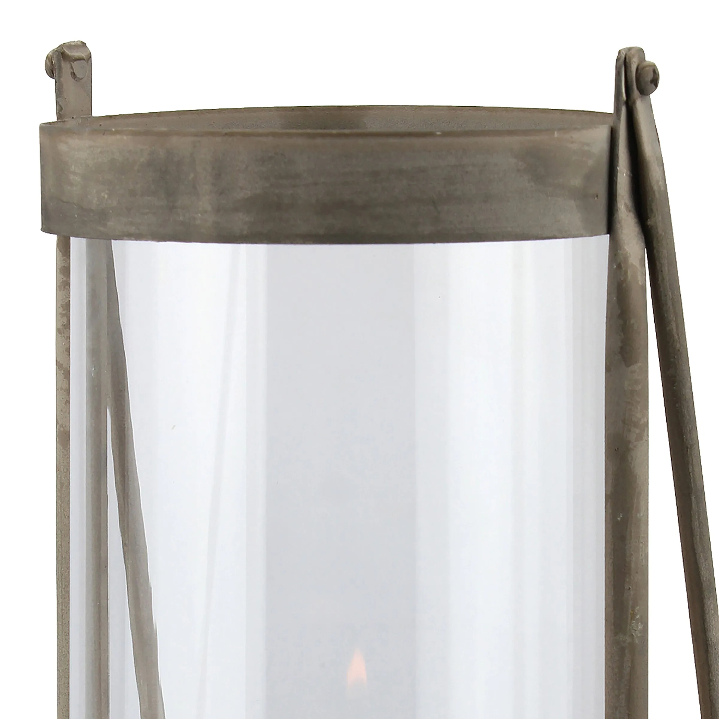 Medium Rustic Metal Hurricane Lantern (WS)