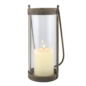 Medium Rustic Metal Hurricane Lantern (WS)