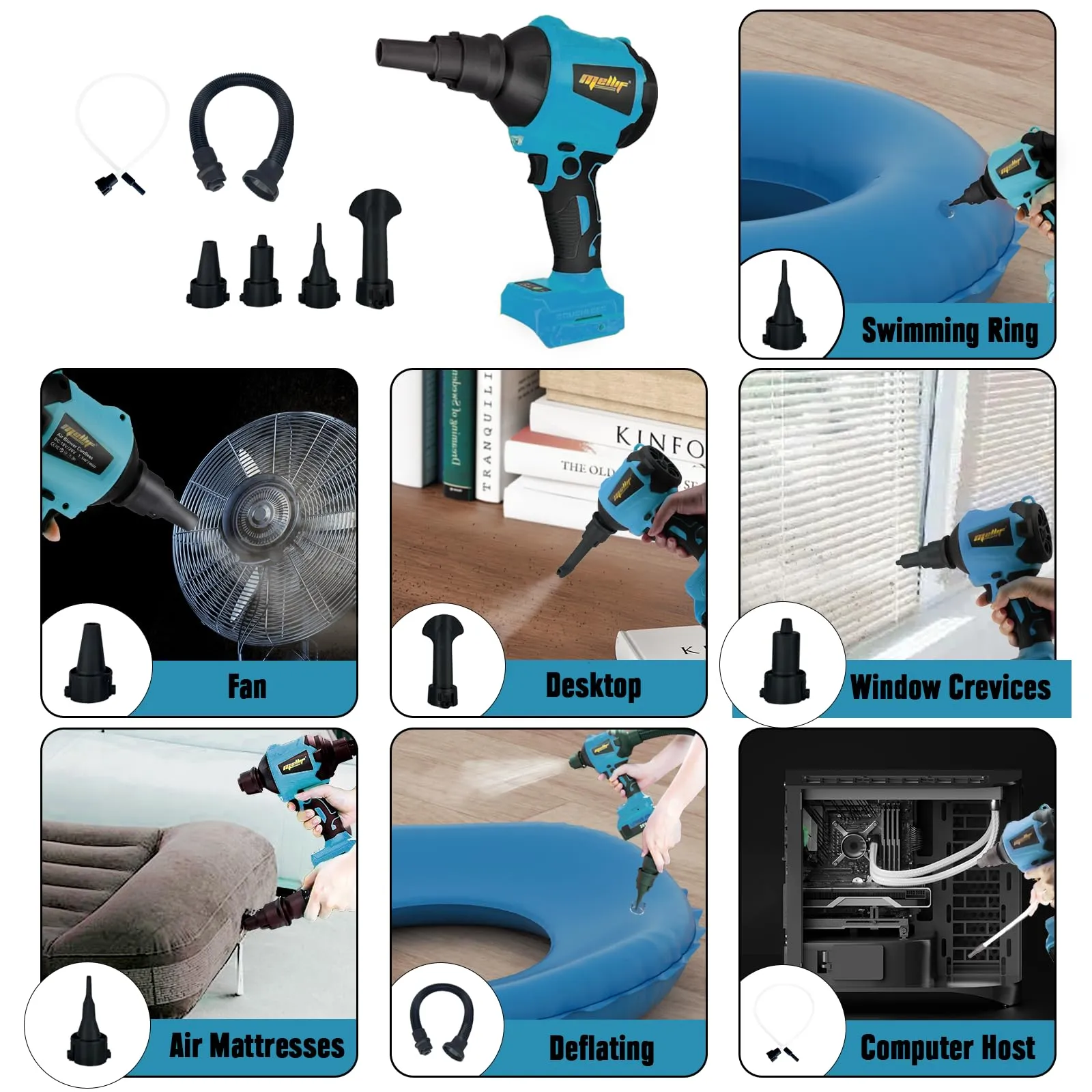 Mellif Dust Blower Compatible with Makita 18V Battery