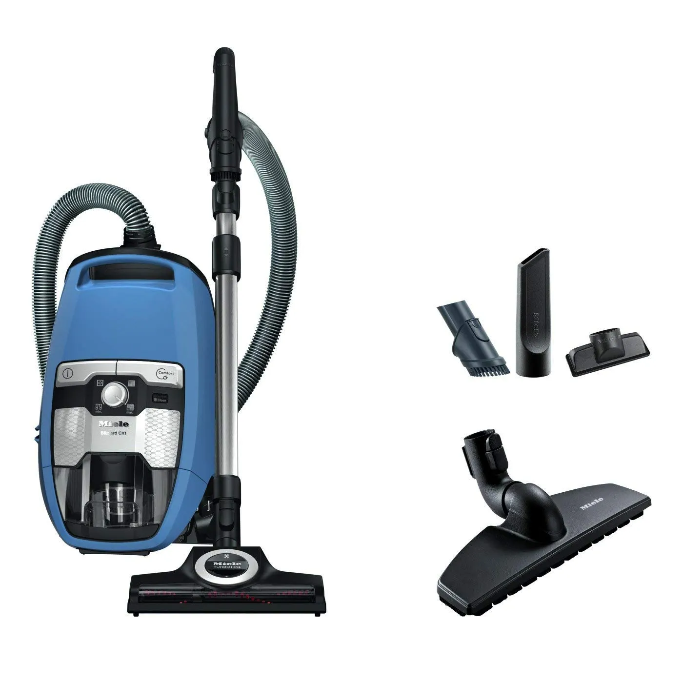 Miele Blizzard CX1 Turbo Team Bagless Canister Vacuum Tech Blue