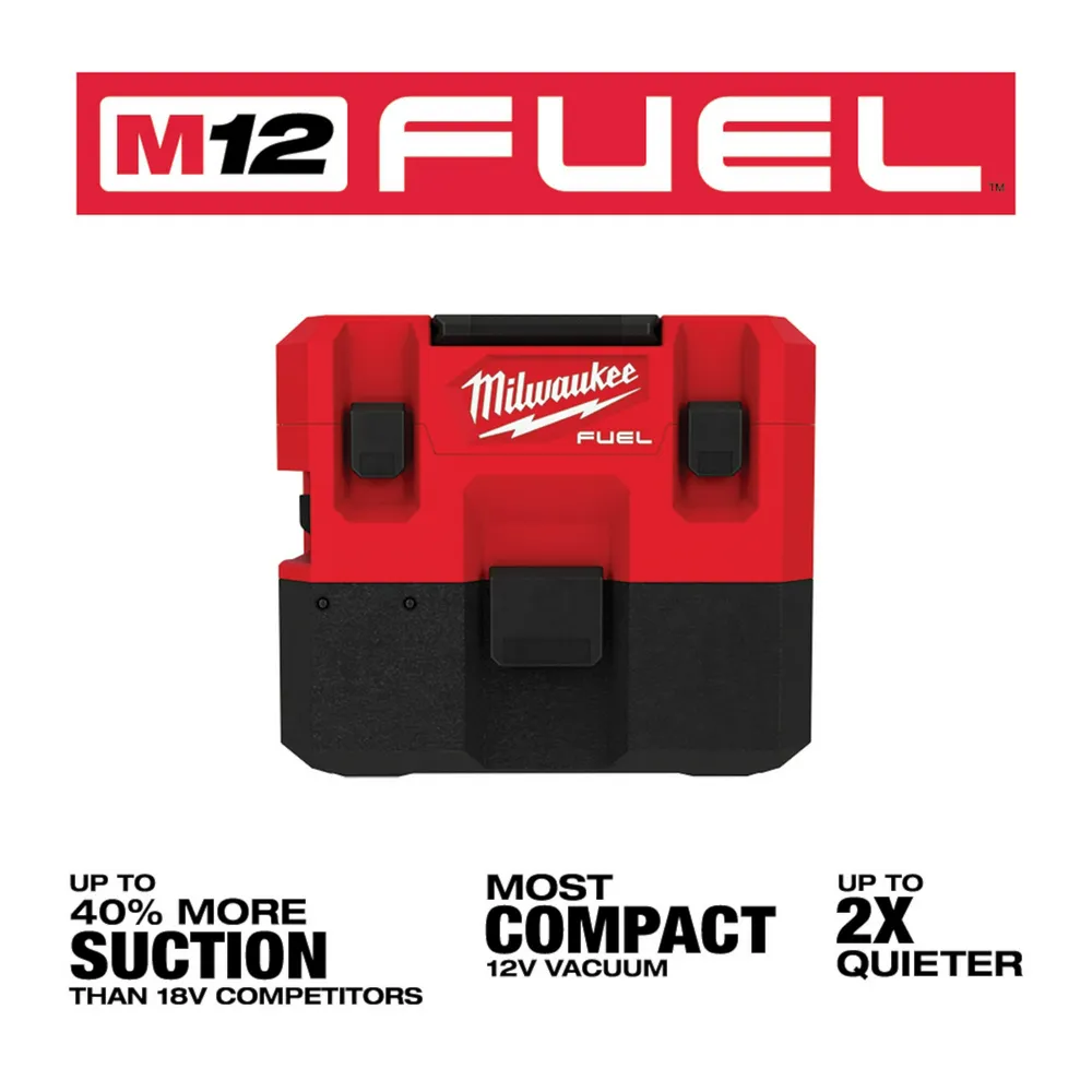 Milwaukee M12 Fuel 1.6 Gallon Wet and Dry Vacuum