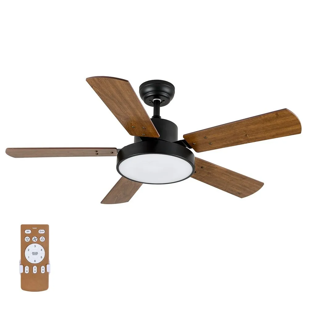 Modern LED Light Ceiling Fan Bronze  44-inch