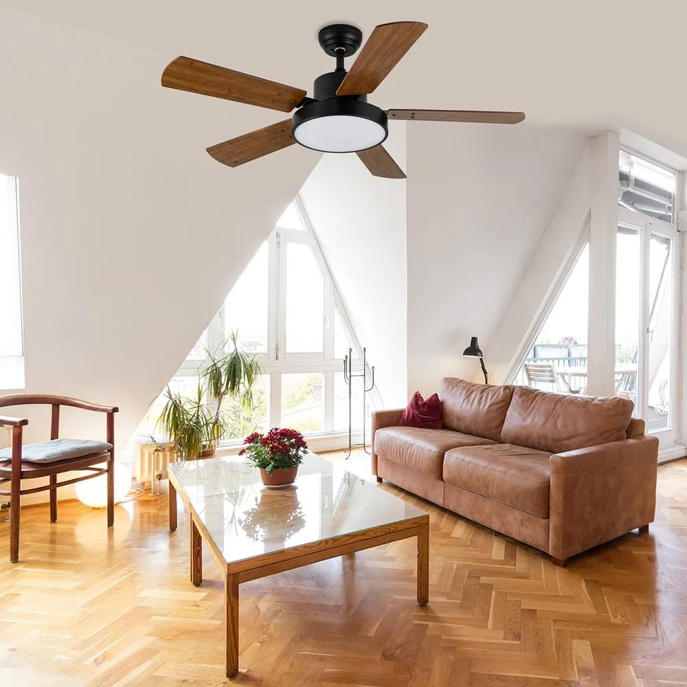 Modern LED Light Ceiling Fan Bronze  44-inch