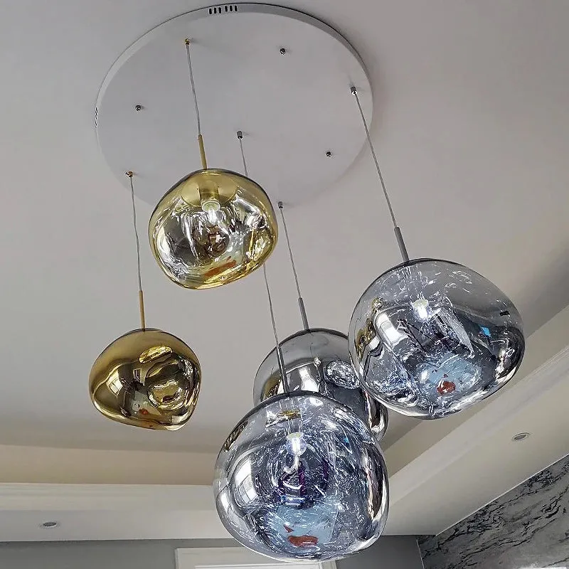 Modern Nordic Hanging Lava Glass Bubble Pendant ball Ceiling light fixture