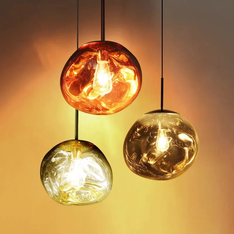 Modern Nordic Hanging Lava Glass Bubble Pendant ball Ceiling light fixture