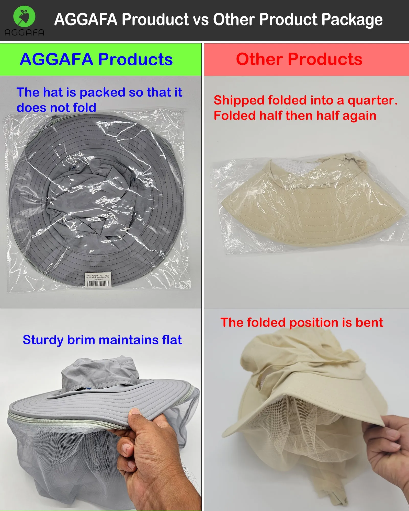 Mosquito hat (Light grey) and Mosquito sleeve (Large)