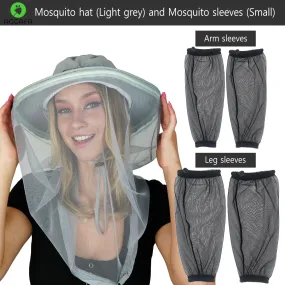 Mosquito hat (Light grey) and Mosquito sleeve (Small)