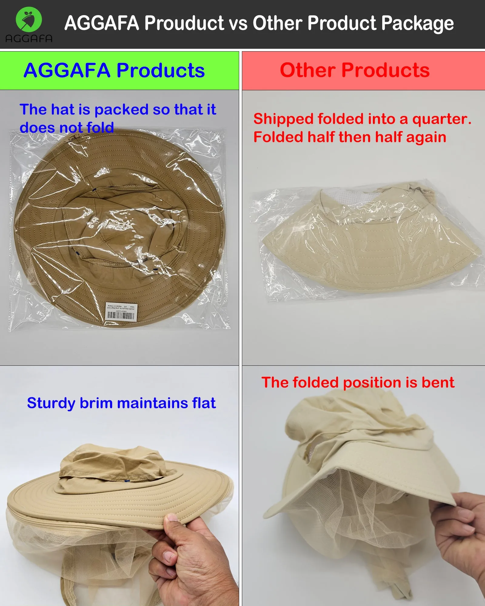 Mosquito head net hat [Beige color]