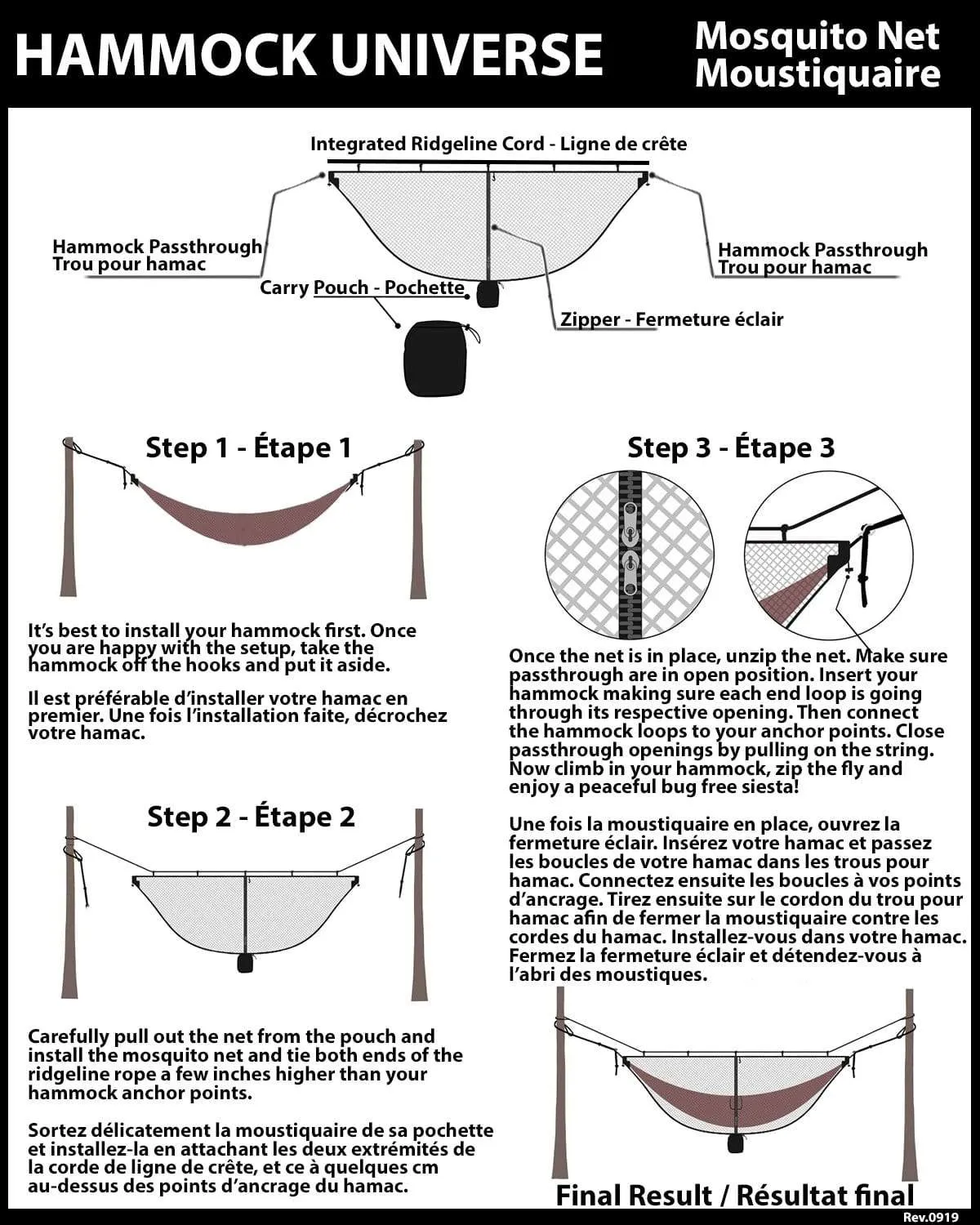 Mosquito Net for Hammocks - No-see-ums Mesh