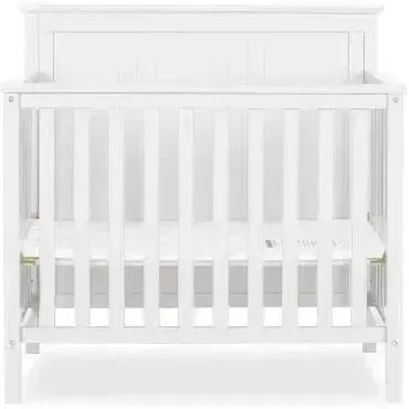 NEW Dream On Me Bellport 4 in 1 Convertible Mini/Portable Crib in White