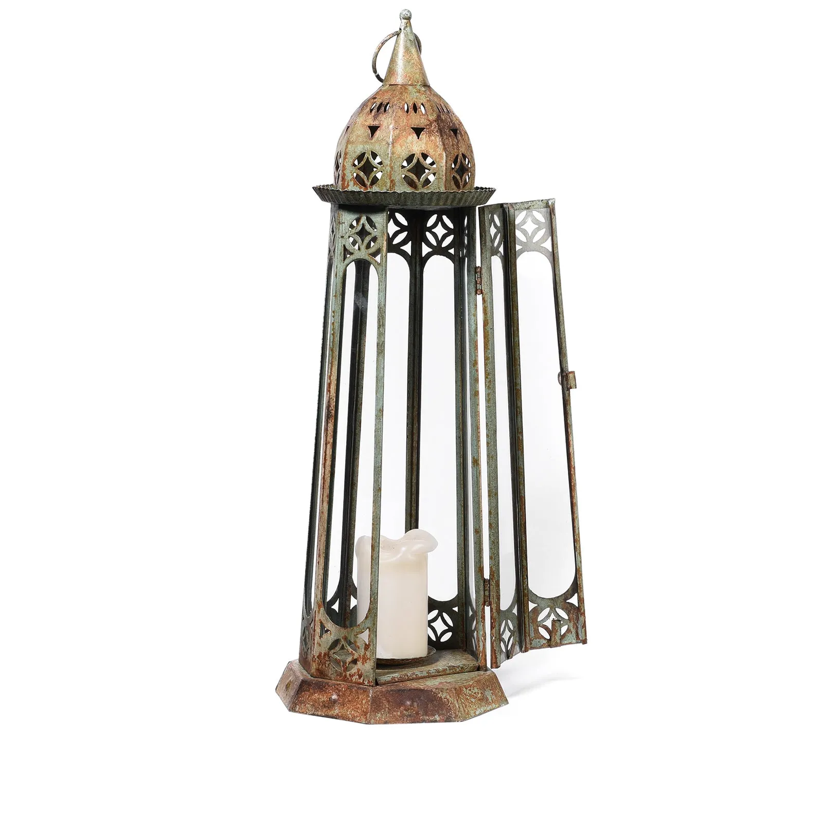 Octagonal Painted Storm Lantern