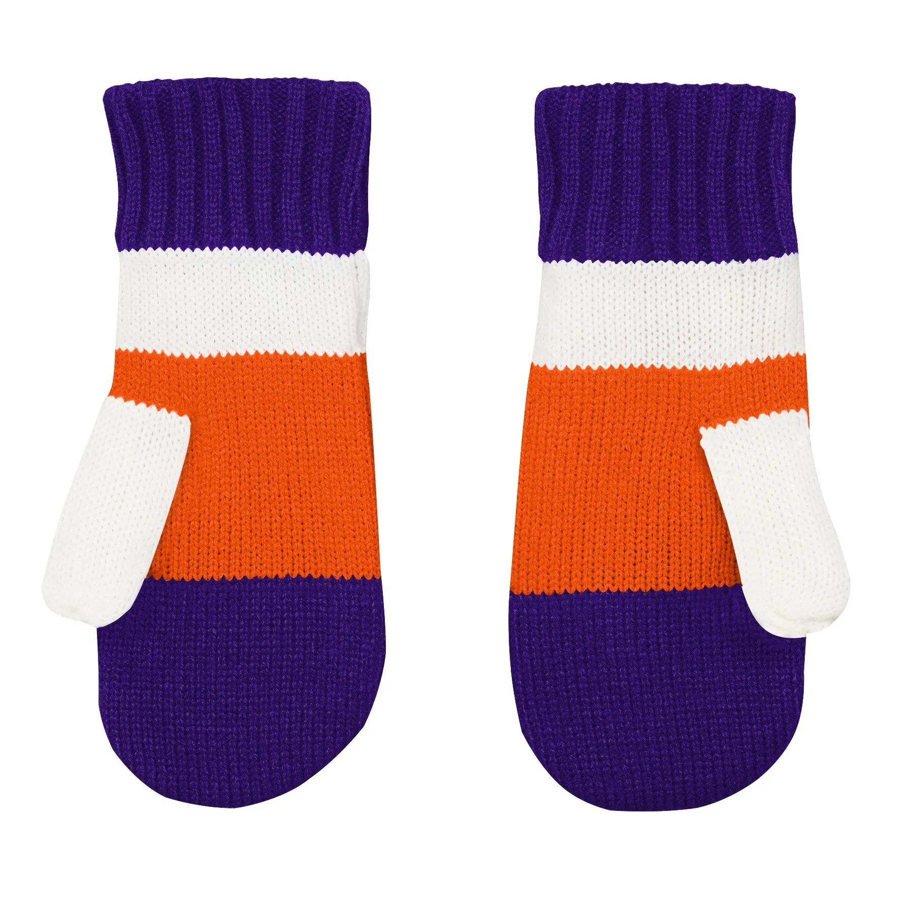 Outerstuff NCAA Toddlers Clemson Tigers Fleece Lined Jacquard Mittens, One Size