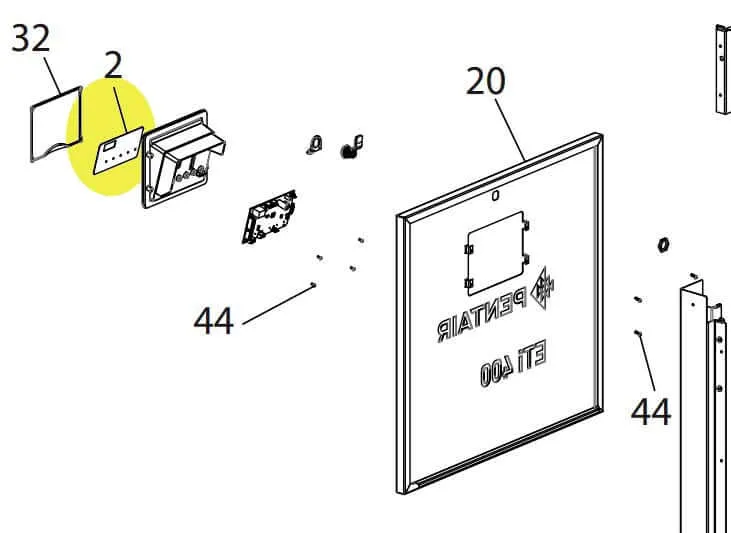 Pentair Membrane Pad ETI 400 Gas Pool Heater | 475984