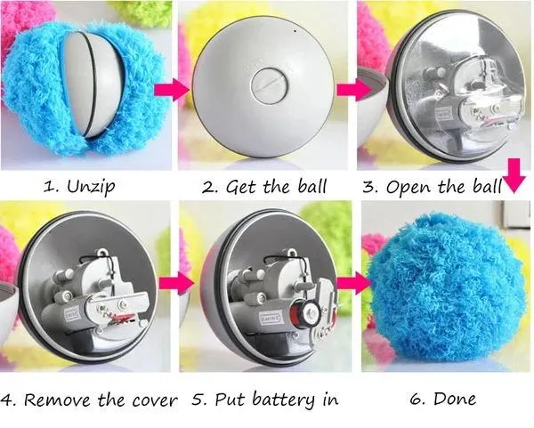 Pet Toy Rolling Ball Electric Cleaner Mini Sweeping Robot Vacuum Equipment