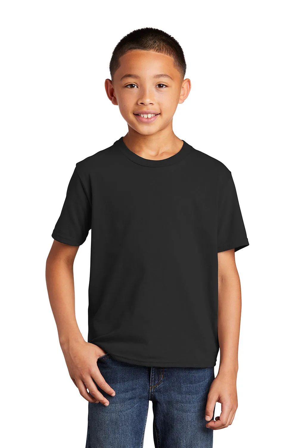 Port & Company Youth Fan Favorite Short Sleeve Crewneck T-Shirt - Jet Black