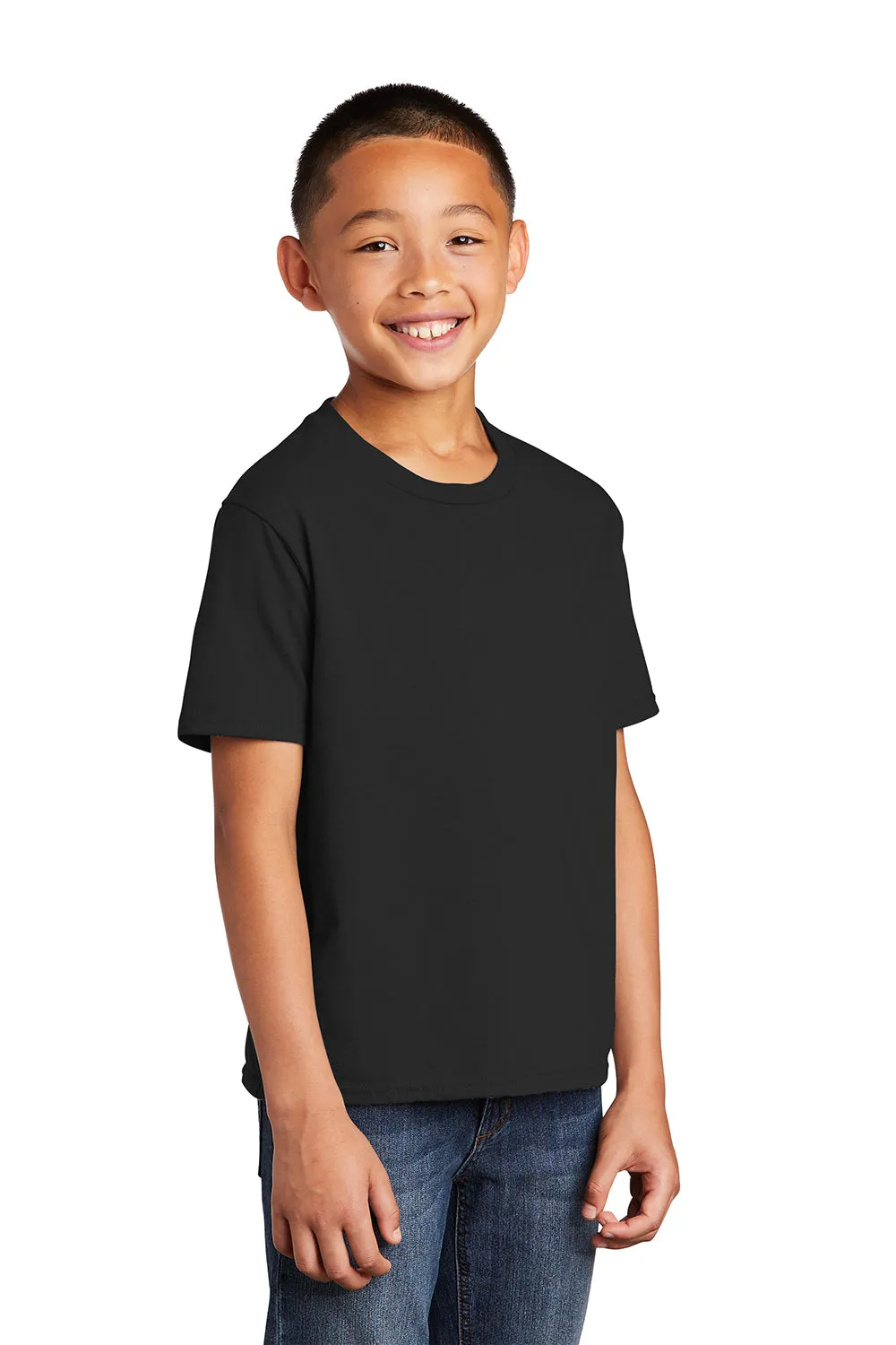 Port & Company Youth Fan Favorite Short Sleeve Crewneck T-Shirt - Jet Black