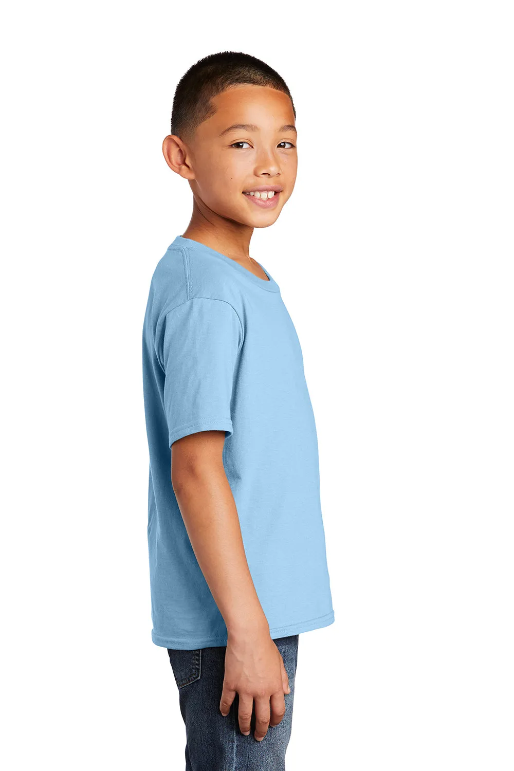 Port & Company Youth Fan Favorite Short Sleeve Crewneck T-Shirt - Light Blue