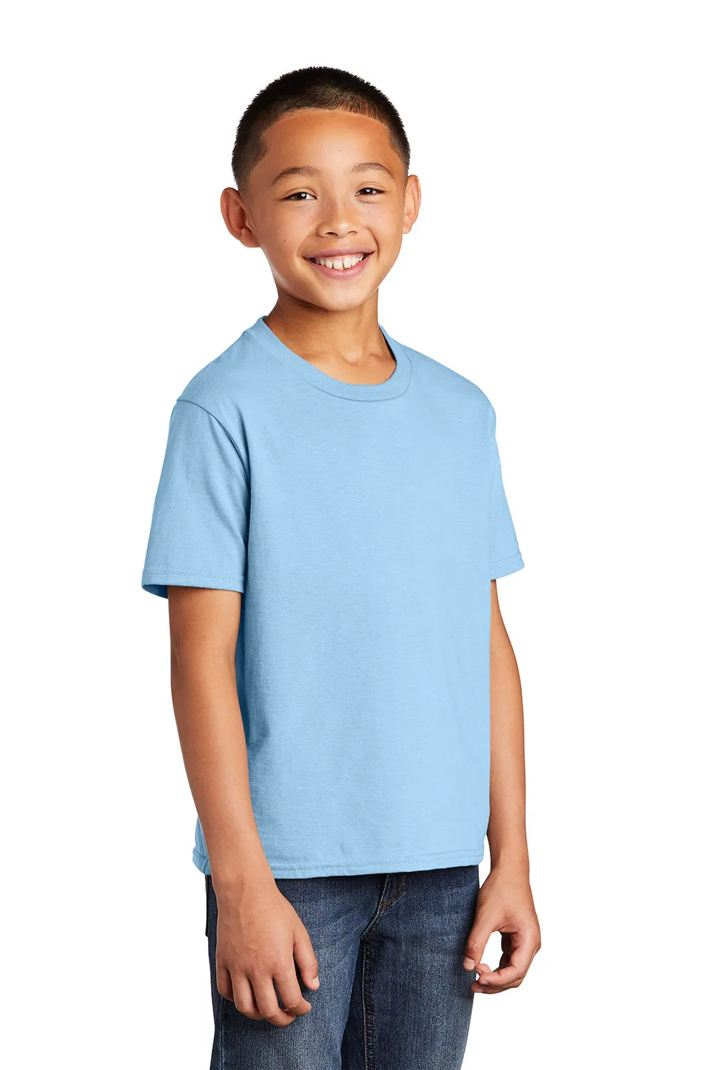 Port & Company Youth Fan Favorite Short Sleeve Crewneck T-Shirt - Light Blue