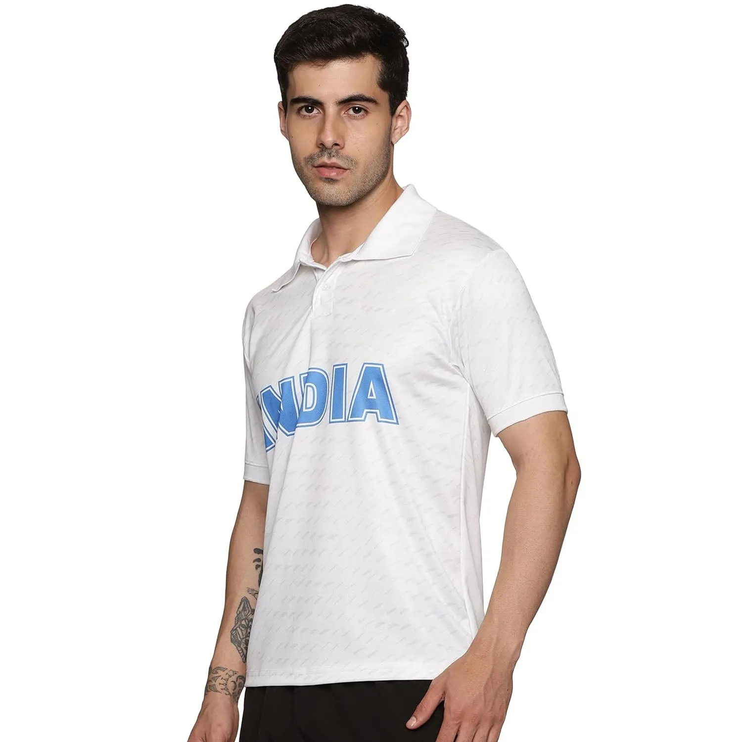 Prokick Indian Cricket Fan Jersey Polo Neck T-Shirt