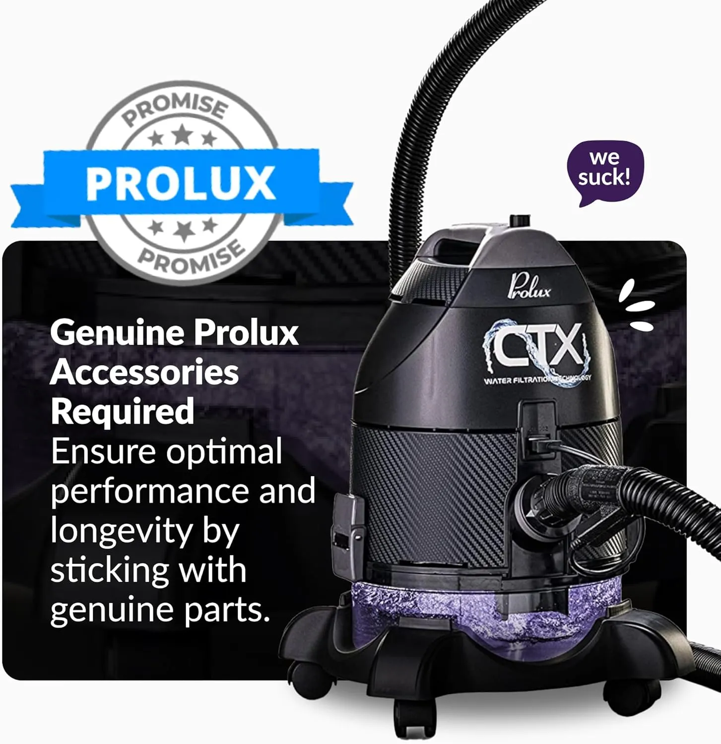 Prolux CTX PET Water Filtration Bagless Canister Vacuum Cleaner