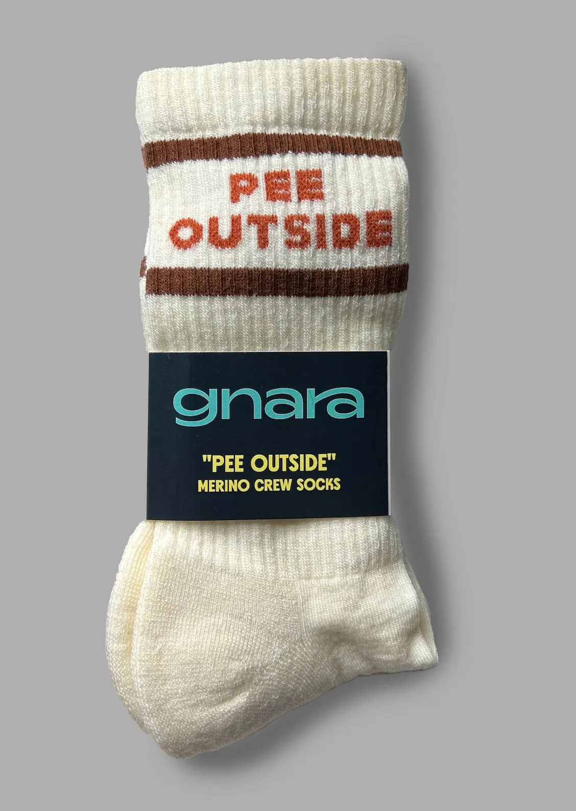 "Pee Outside" Merino Crew Hiking Socks