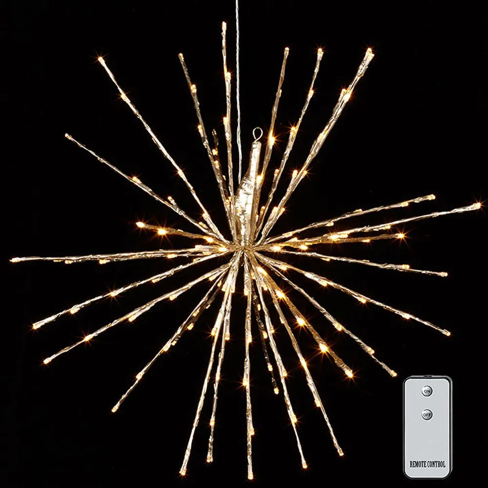 Raz Imports Lights 23" Champagne Starburst with 150 Warm White Lights and Remote