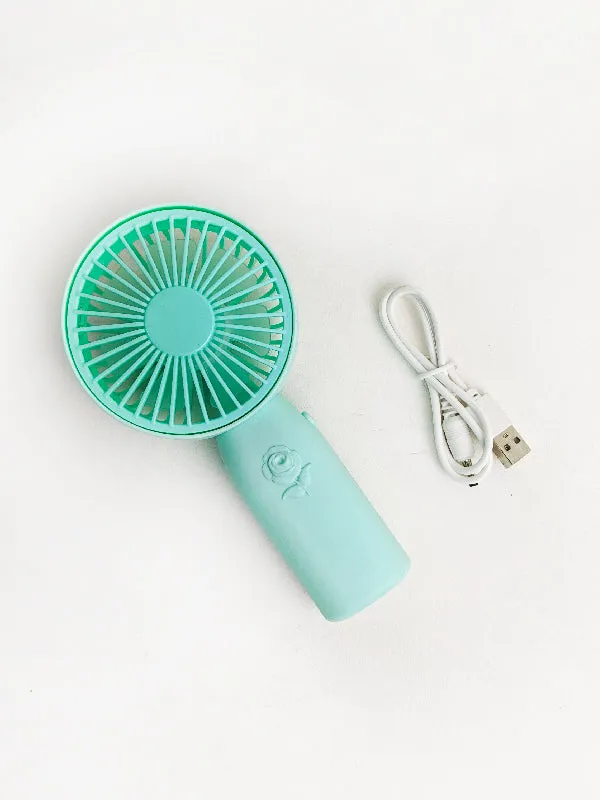 Rechargeable Mini Portable Fan Sea Green KTY82