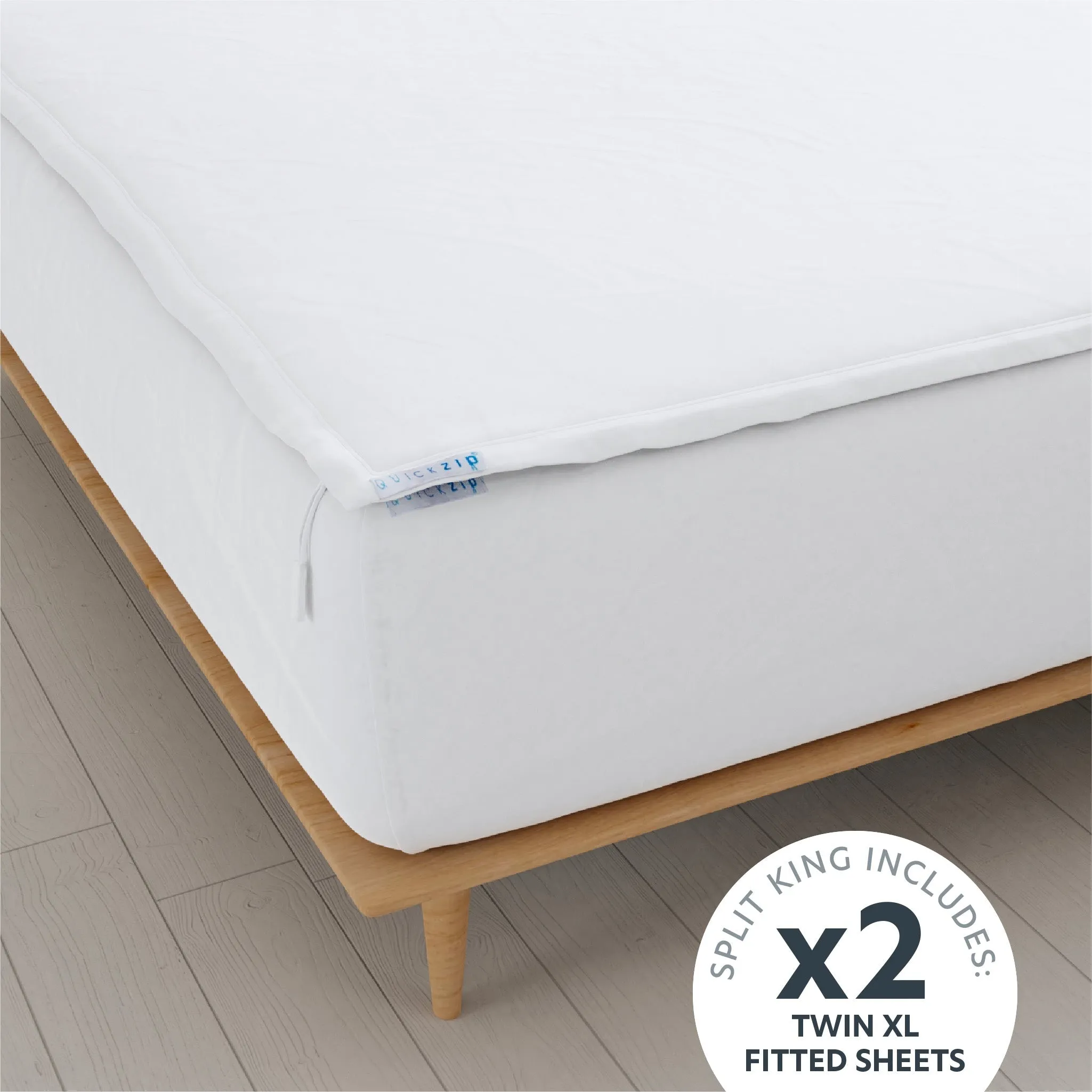 Sateen Fitted Sheet (Base   Zip Sheet ) - Split King