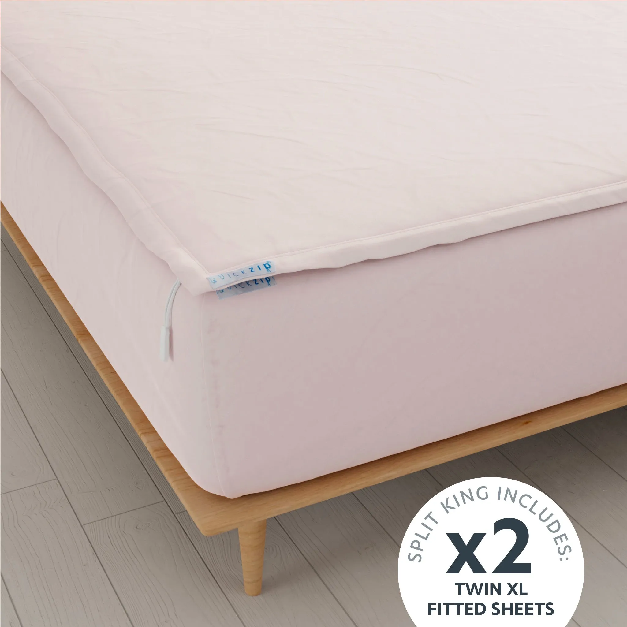 Sateen Fitted Sheet (Base   Zip Sheet ) - Split King