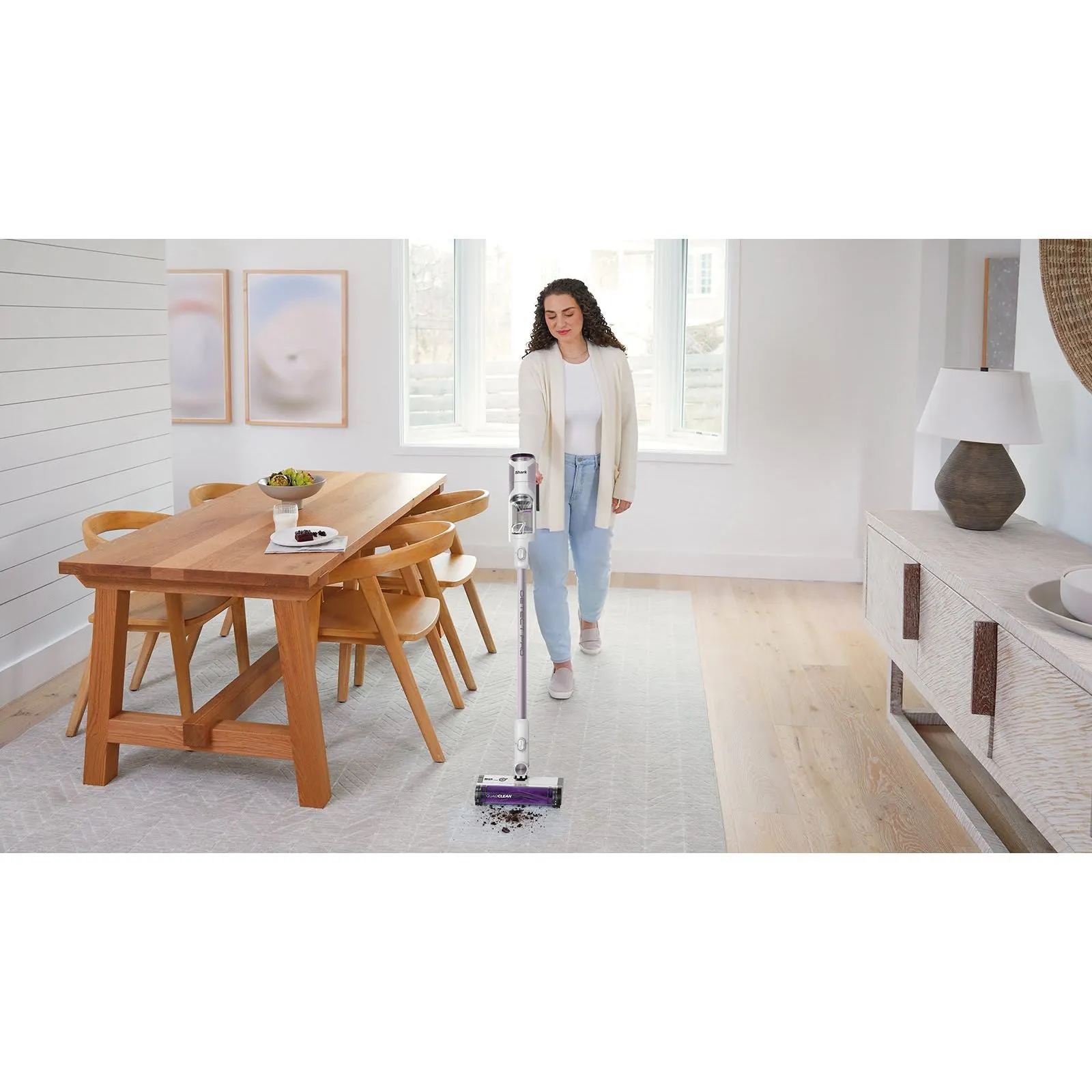 Shark Detect Pro 1.3L Cordless Vacuum Cleaner - White & Ash Purple | IW3510UK