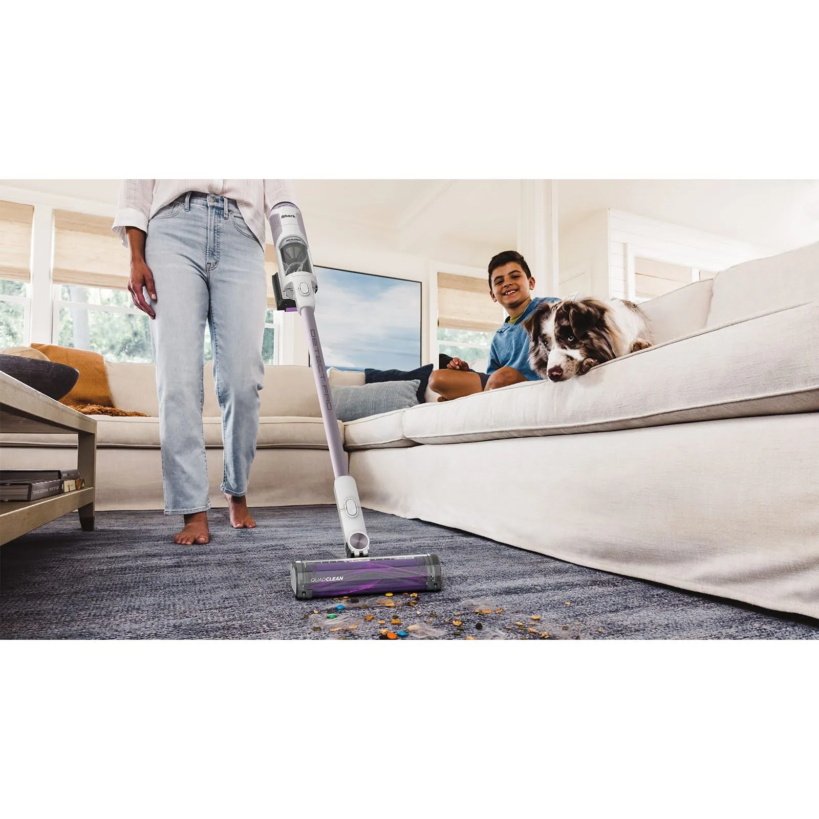 Shark Detect Pro 1.3L Cordless Vacuum Cleaner - White & Ash Purple | IW3510UK