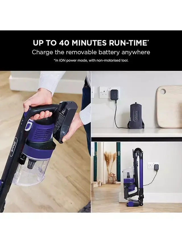 Shark IZ202UKT Cordless Stick Vacuum Cleaner  Pet Model  40 Minutes Run Time  Purple