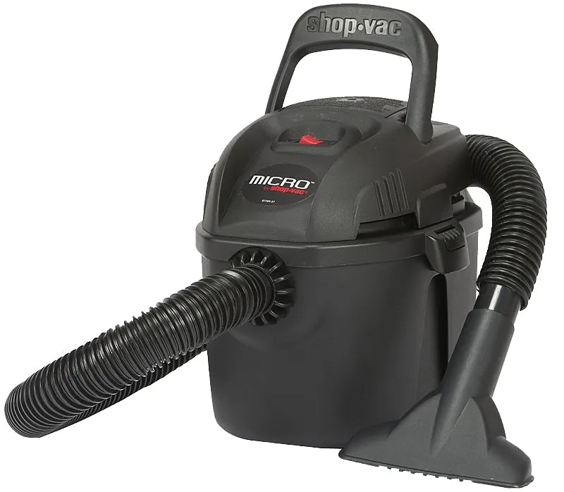 Shop-Vac 2021005 Wet/Dry Vacuum, 1 gal Vacuum, 50 cfm Air, Disposable Filter, 1 hp, 120 VAC, Black Housing :EA: QUANTITY: 1