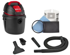 Shop-Vac 9303511 Wet/Dry Vacuum, 2.5 gal Vacuum, 60 cfm Air, 2.5 hp, 120 VAC, Black Housing :EA: QUANTITY: 1