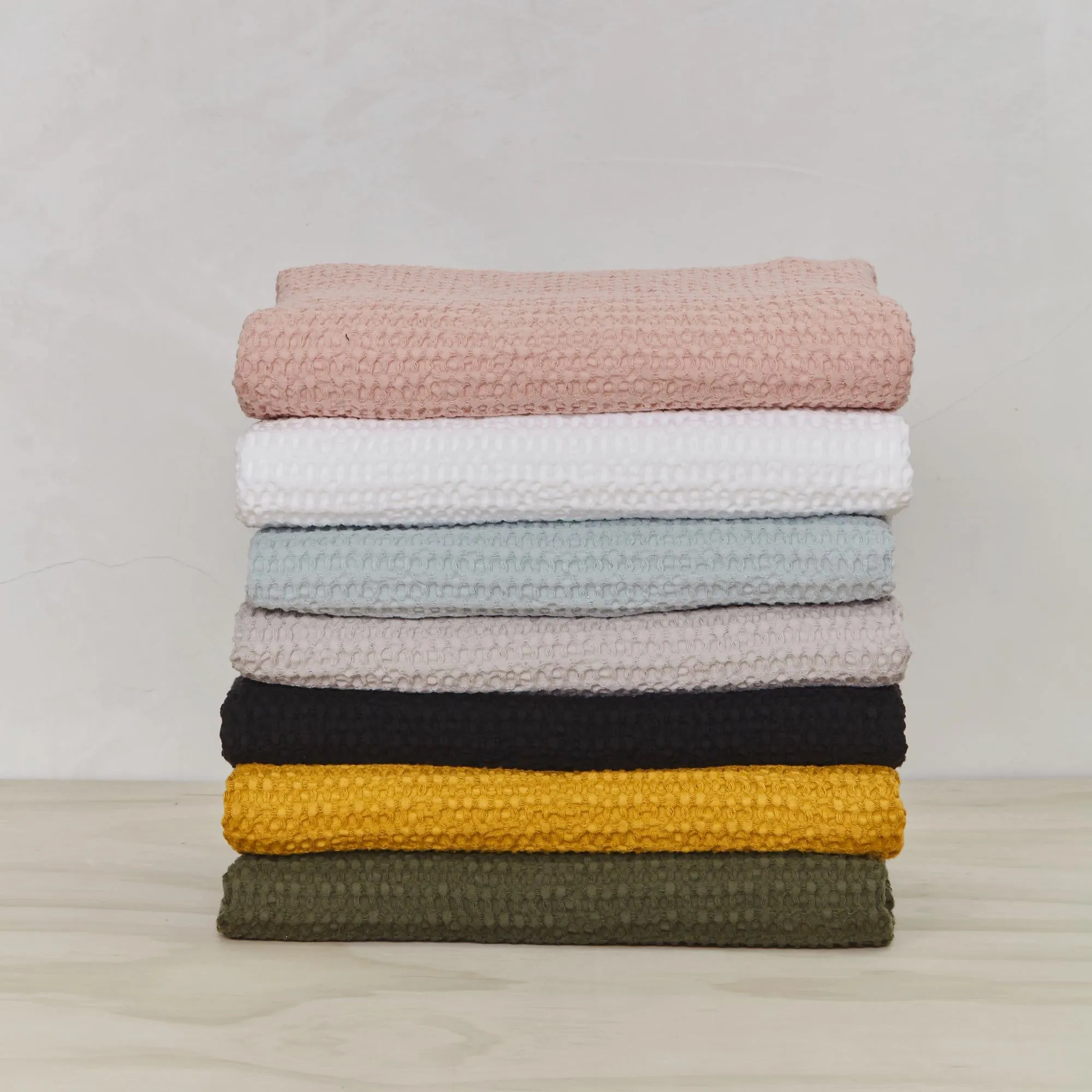 Simple Waffle Towels - Olive