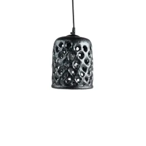 Small Cylinder Hanging Lantern in Black