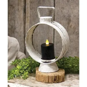 Small White Open Round Lantern