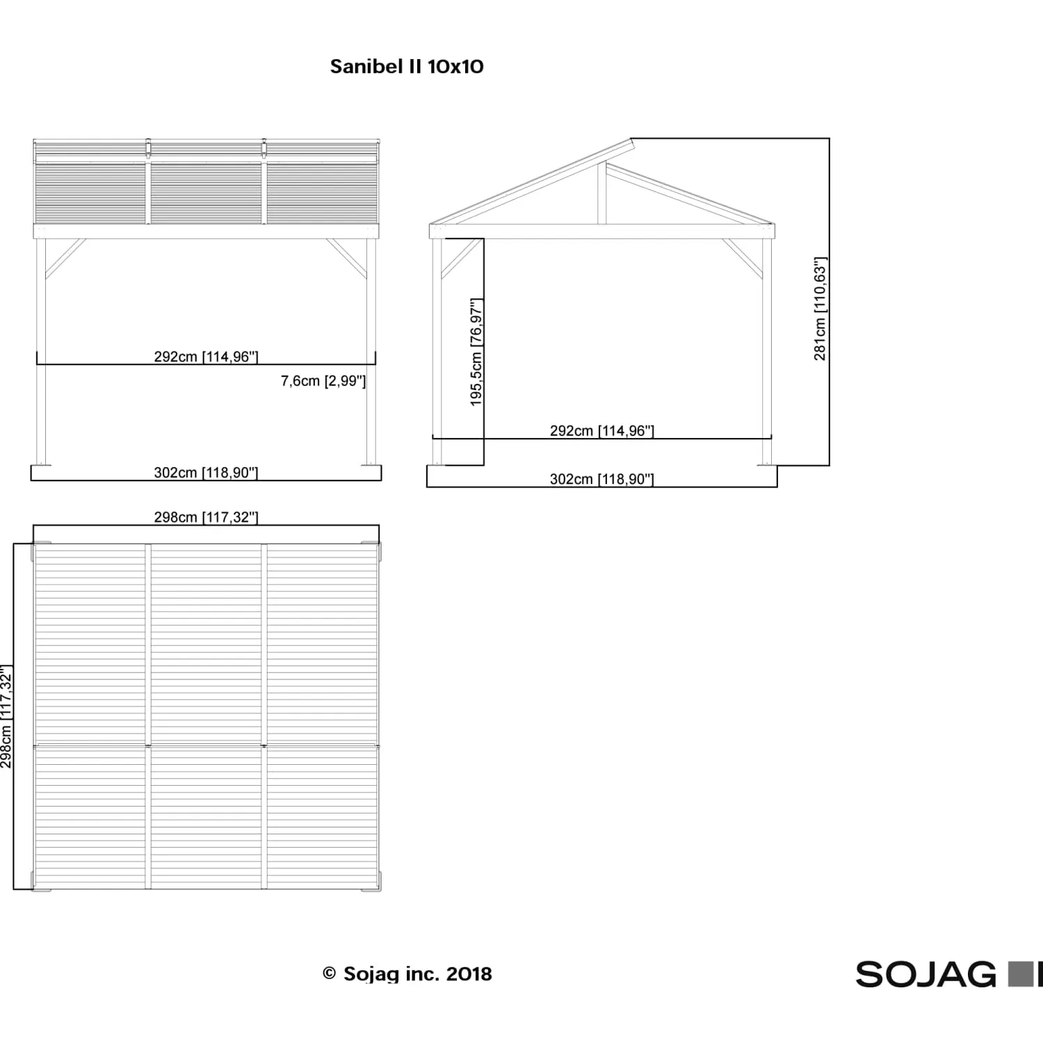 Sojag | Sanibel II 10 ft. x 10 ft. Gazebo