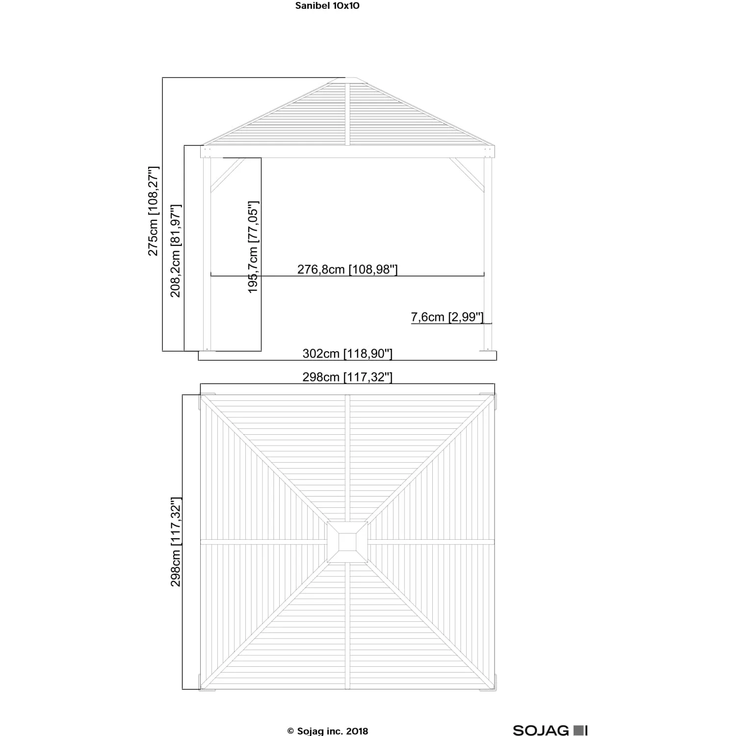 Sojag | Sanibel II 10 ft. x 10 ft. Gazebo