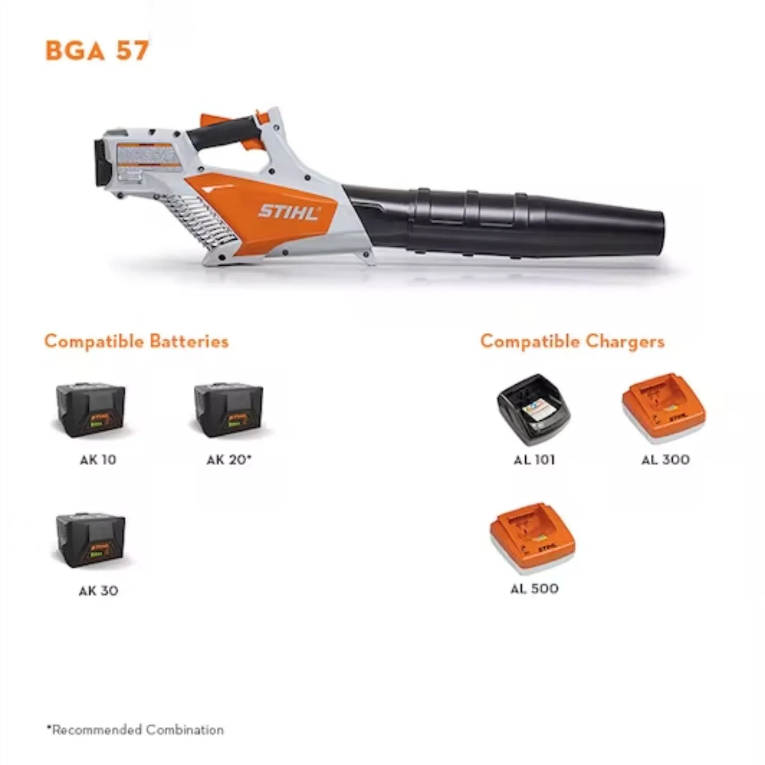 STIHL BGA 57 Battery Powered Handheld Blower w/ Battery and Charger