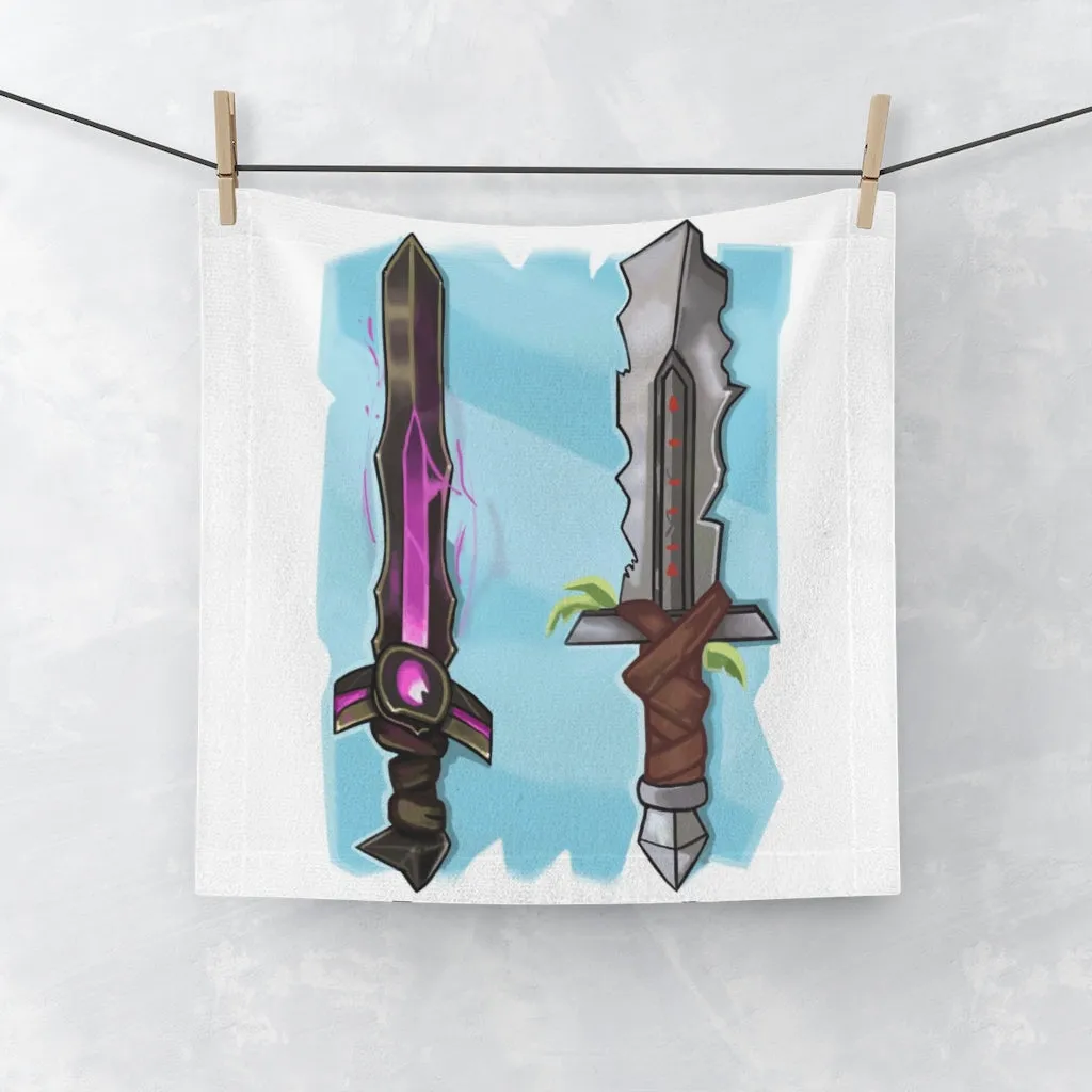 Swords Face Towel