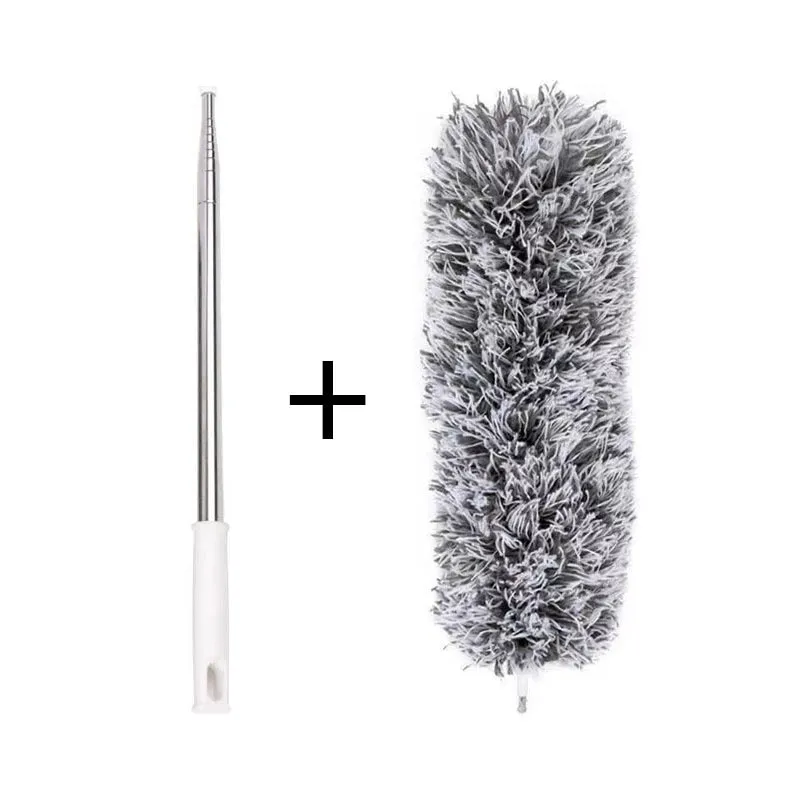 Telescopic microfiber duster - flexible and washable head