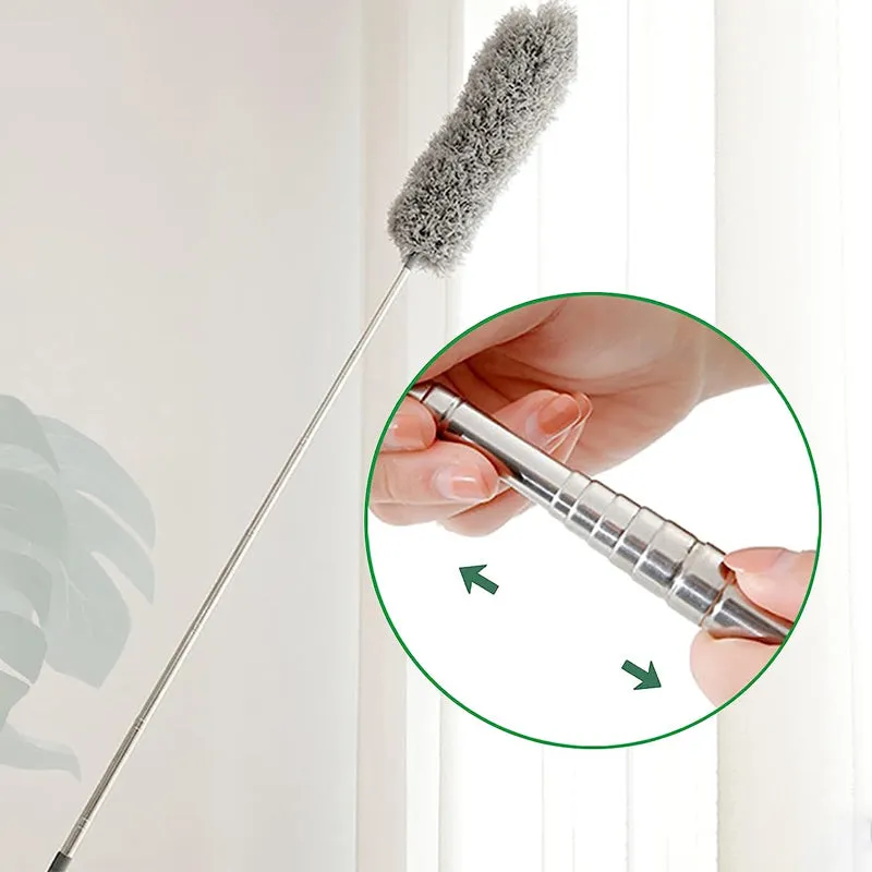 Telescopic microfiber duster - flexible and washable head