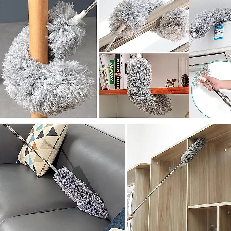 Telescopic microfiber duster - flexible and washable head