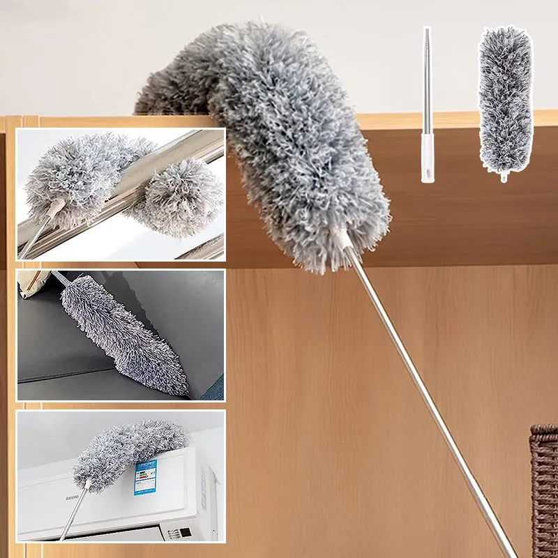 Telescopic microfiber duster - flexible and washable head