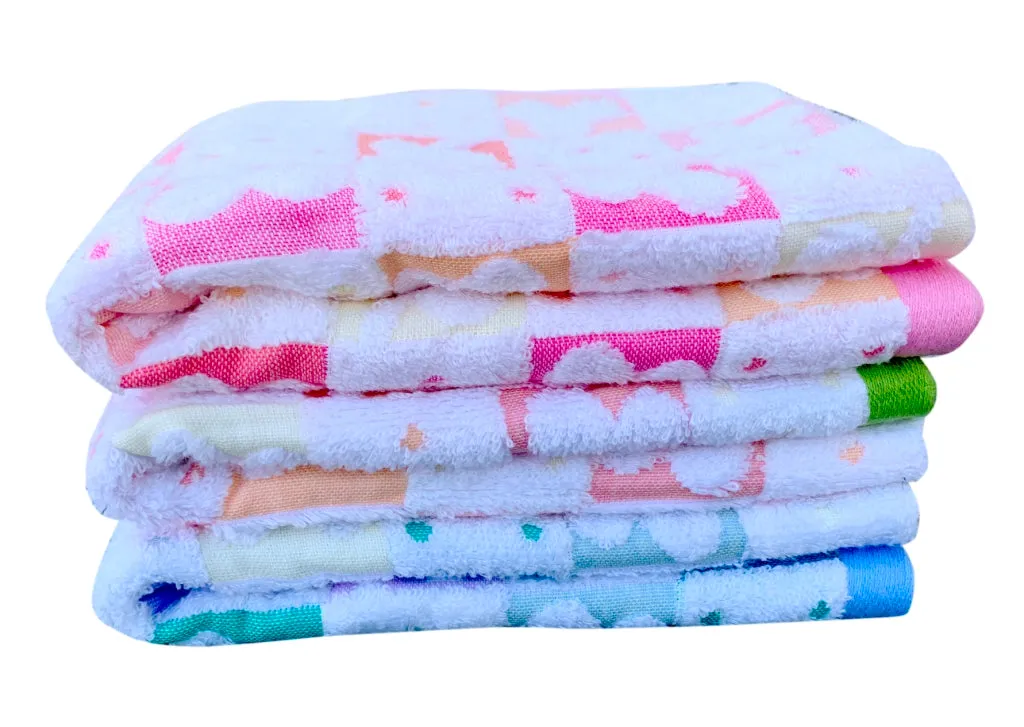 THE LITTLE LOOKERS Towel/Bath Towel/Qick Dry Towels/100% Cotton 500GSM Printed Towel Washcloth for New Born Baby/Infants/Toddlers