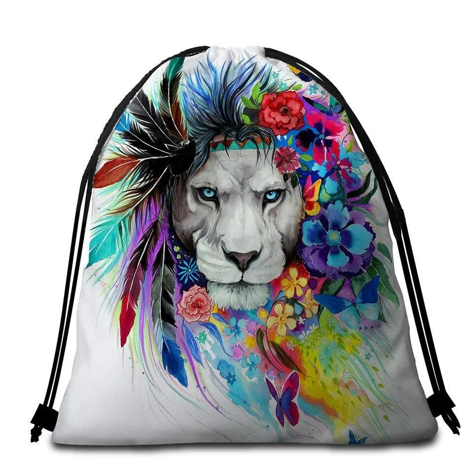 The Original Lion Vibes Towel   Backpack