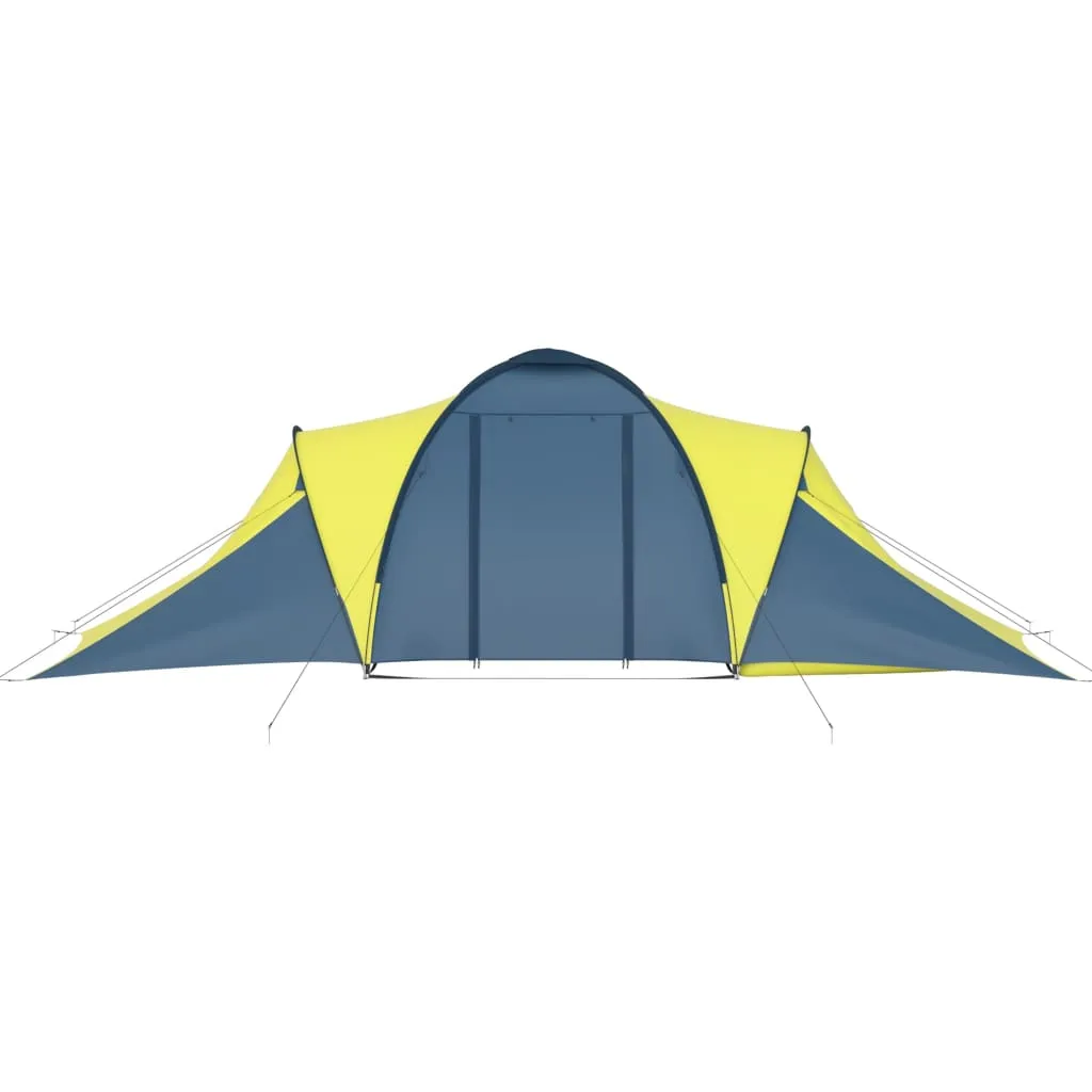 vidaXL Camping Tent 6 Persons Blue and Yellow