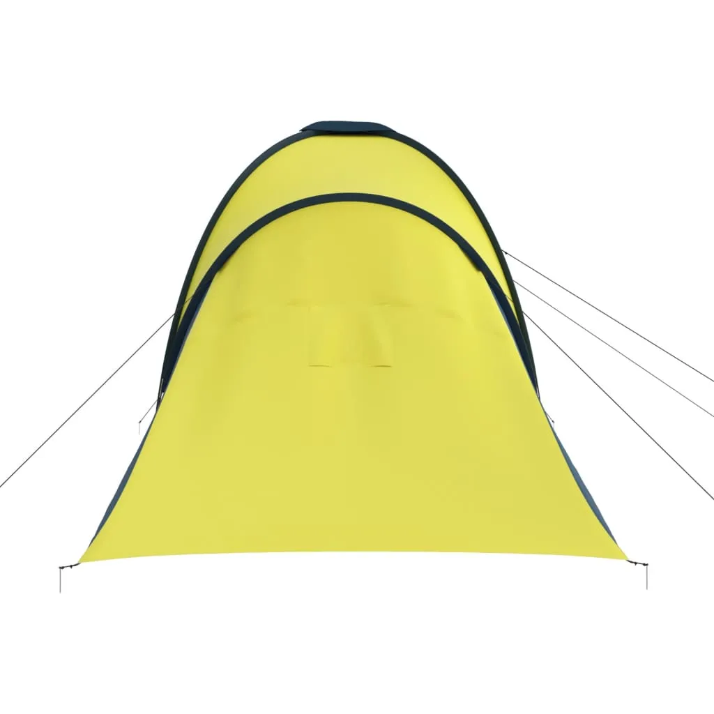 vidaXL Camping Tent 6 Persons Blue and Yellow