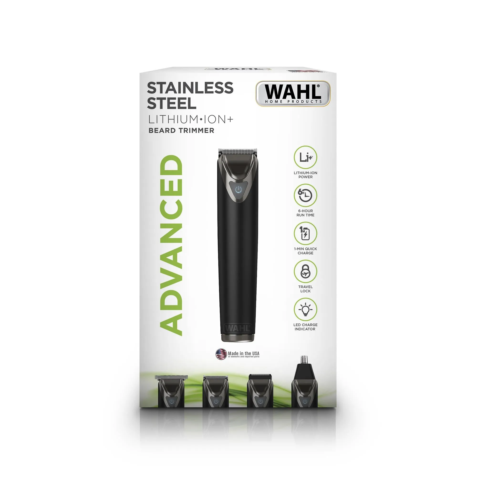 Wahl Advanced Stainless Steel Li Ion Trimmer (Black)